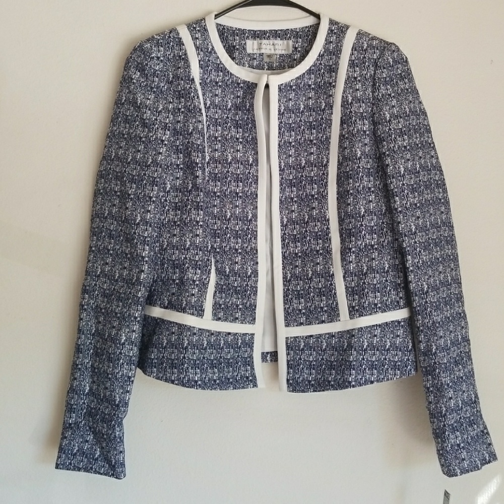 Tahari tweed blazer and skirt